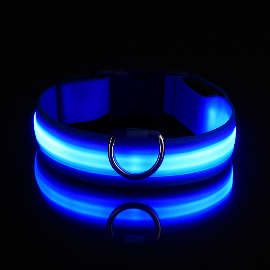 LED Dog Collar for Night Walks - USB Rechargeable