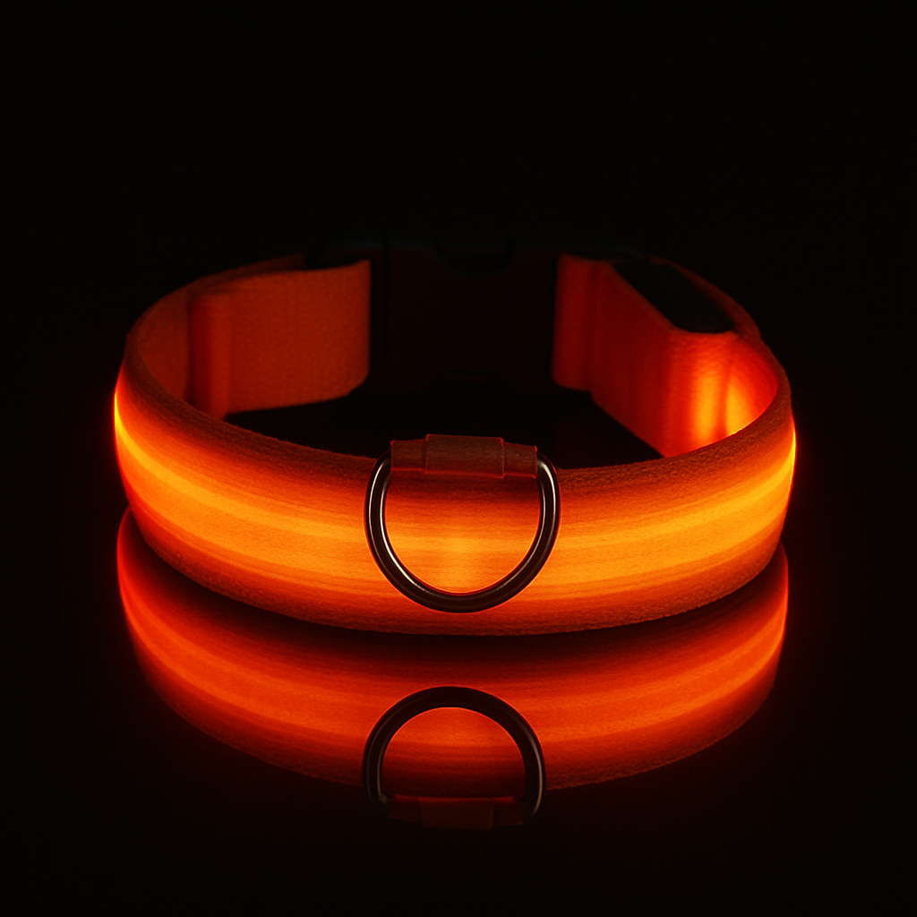 LED Dog Collar for Night Walks - USB Rechargeable