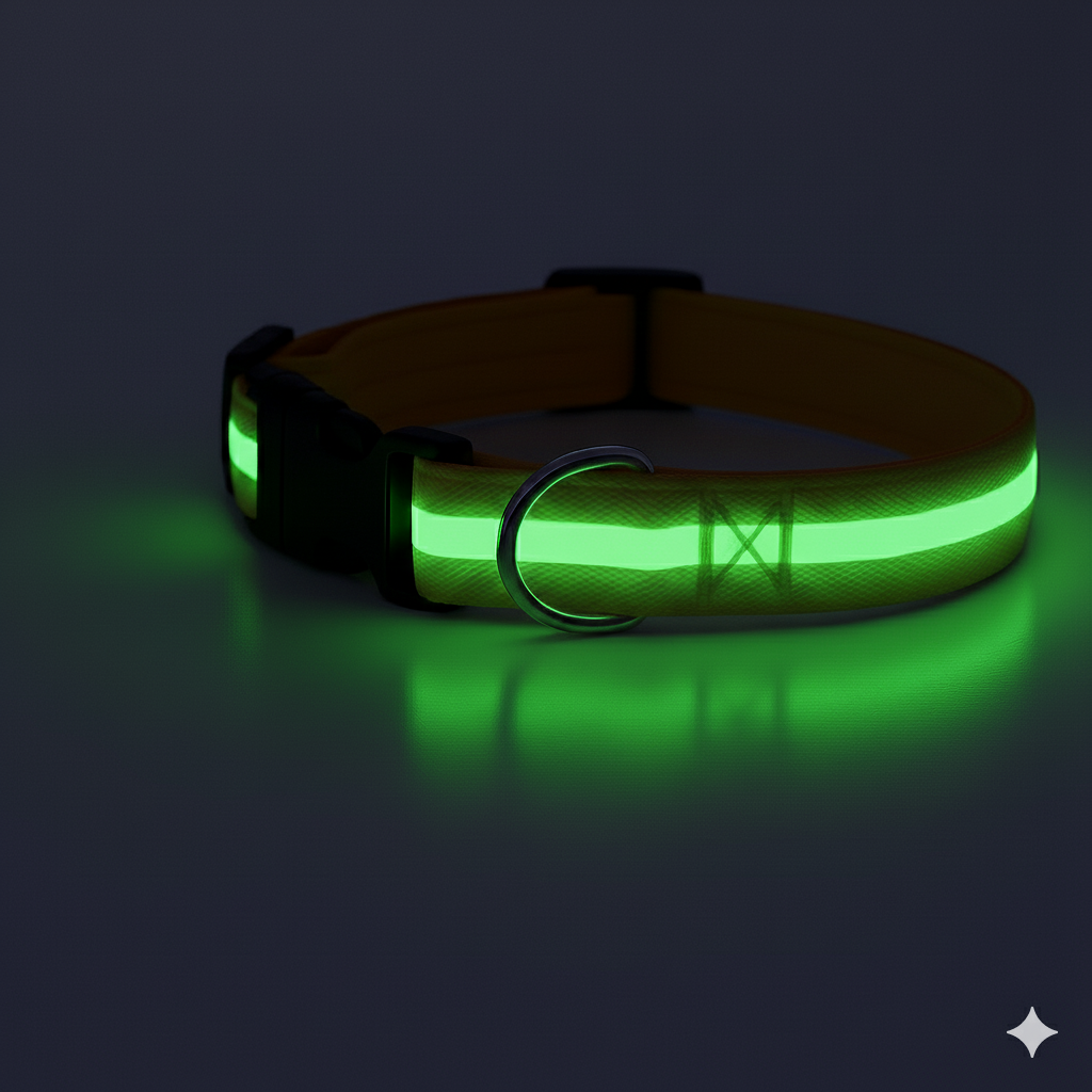 LED Dog Collar for Night Walks - USB Rechargeable