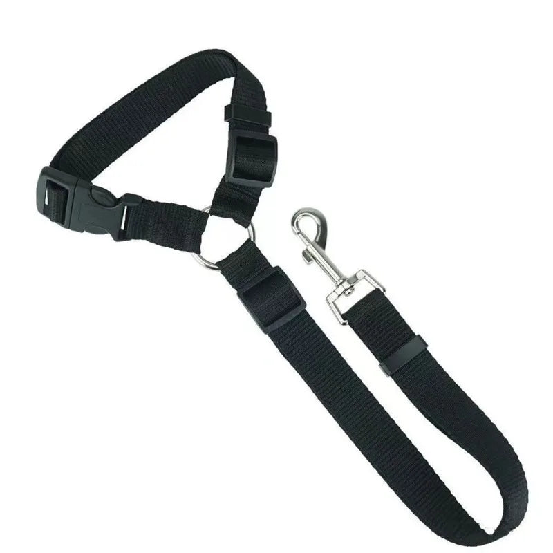 Dog Car Seat Belt – Adjustable Nylon Two-in-One Leash for Car Backseat Safety